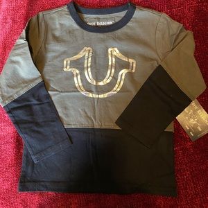 True Religion Long Sleeve color block Tee